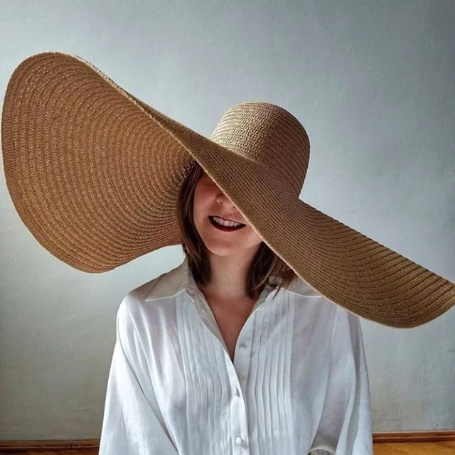 ชายหาดขนาดใหญ่หมวกฟางสําหรับผู - Hat Floppy Wide บทวิจารณ์และราคา