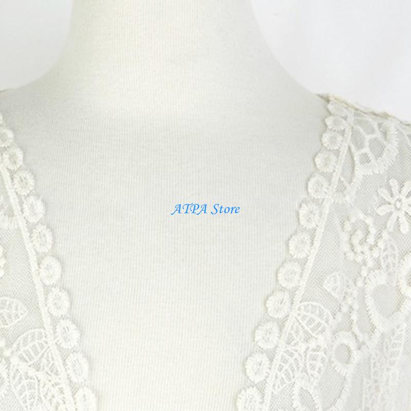 U13Cผู้หญิงฤดูร้อนลูกไม้เปิดด้ - Kimono Sheer Floral บทวิจารณ์และราคา