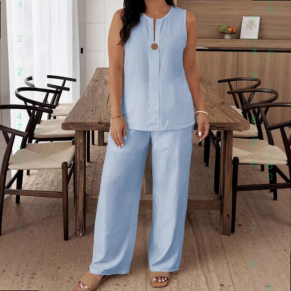กางเกงขากว้างทรงหลวมใส่สบาย ผ้ - Linen Pant Wide บทวิจารณ์และราคา