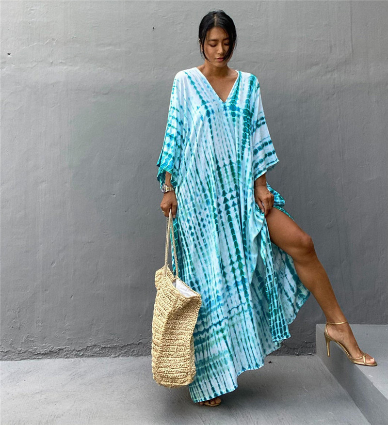 ชุดคลุมชายหาดสำหรับผู้หญิงไซส์ - Cover Up Kaftan บทวิจารณ์และราคา