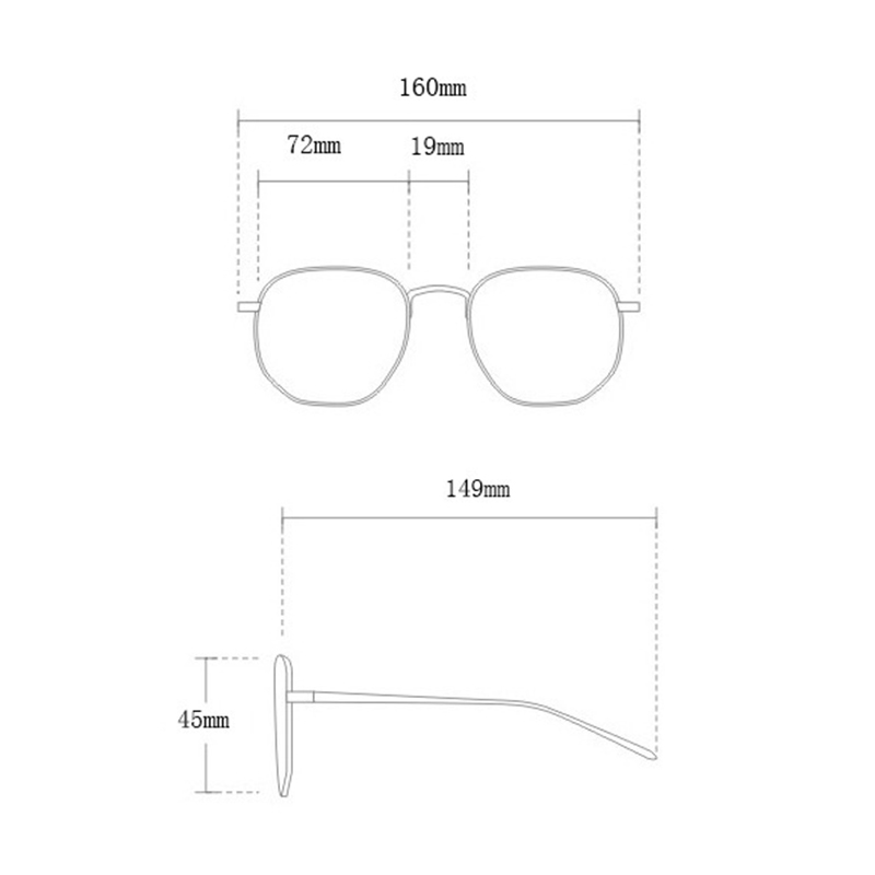 แว่นตาทรงแคทอายแบบโปร่ง 1 ชิ้น - Sunglasses Cat Eye บทวิจารณ์และราคา