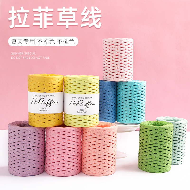 150M ธรรมชาติ Raffia ฟางเส้นด้ - Crochet Bag Raffia บทวิจารณ์และราคา