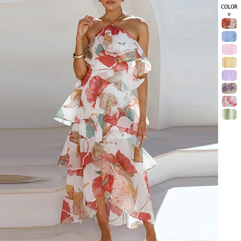 ชุดเดรสแม็กซี่สำหรับงานปาร์ตี้ - Maxi Dress Halter บทวิจารณ์และราคา