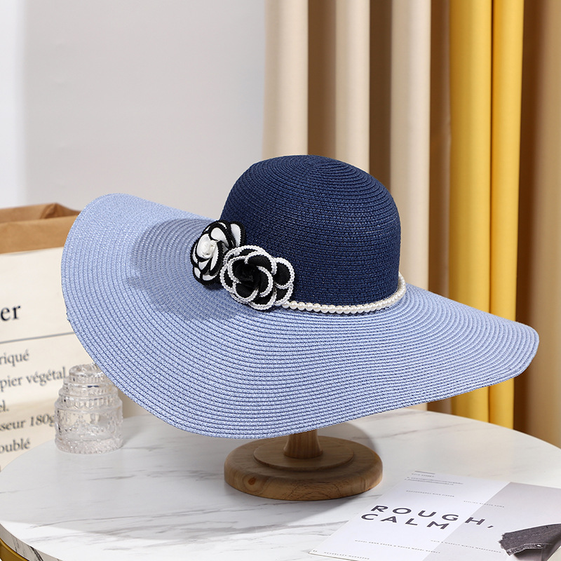 หมวกหน้าร้อนปีกกว้างสองโทนสำหร - Hat Floppy Wide บทวิจารณ์และราคา