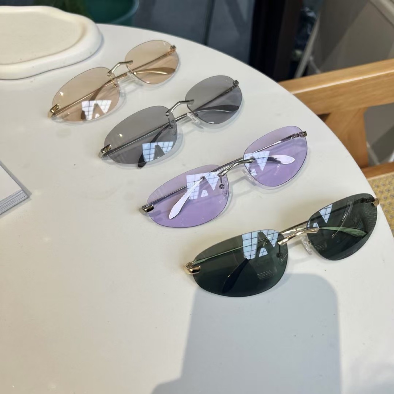 แว่นกันแดดไร้ขอบ UV400, แว่นกั - Sunglasses Cat Eye บทวิจารณ์และราคา