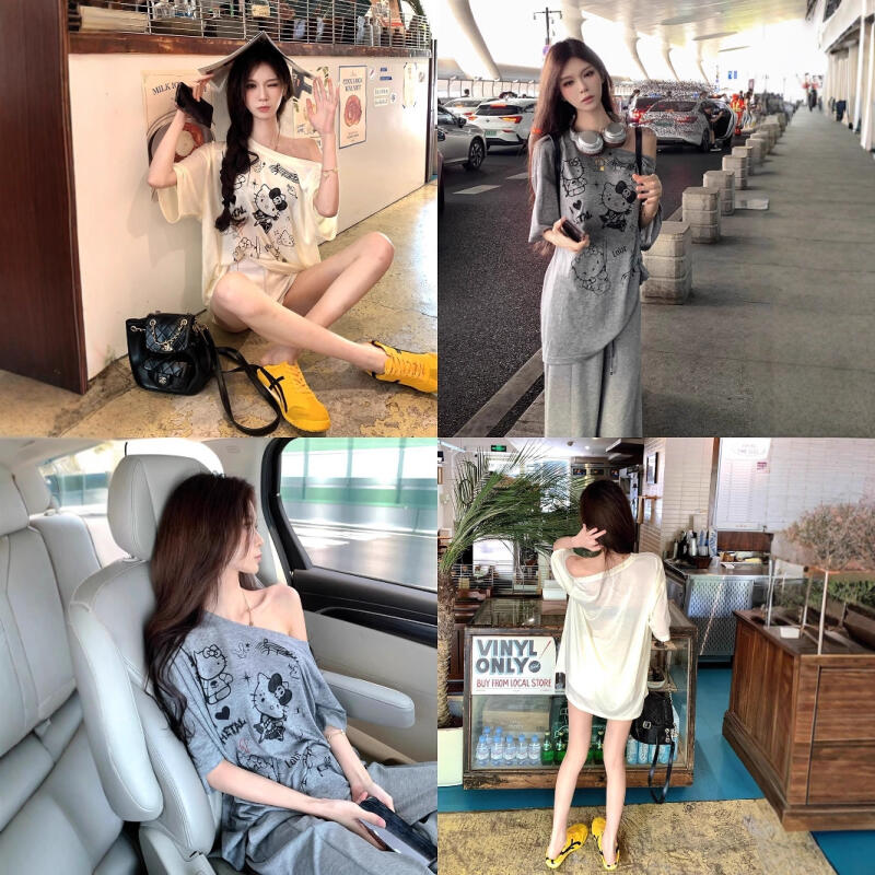 เสื้อป้องกันแสงแดด เฮลโล คิตตี - Blouse Off Shoulder บทวิจารณ์และราคา