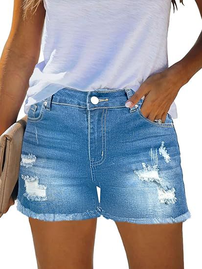 กางเกงยีนส์ขาสั้นสไตล์วินเทจเอ - Shorts Denim Frayed บทวิจารณ์และราคา