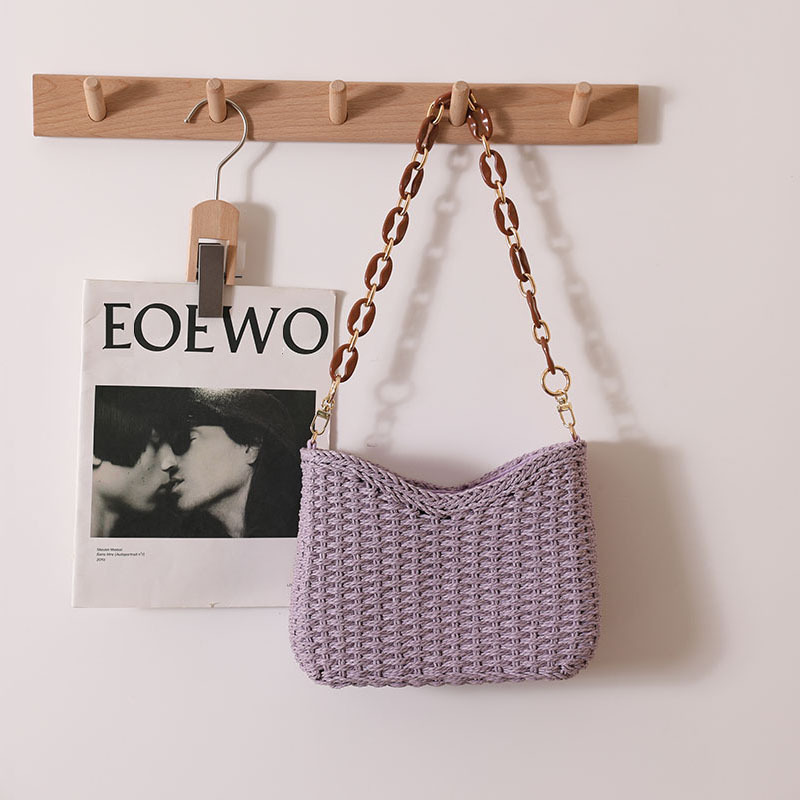 กระเป๋าสานจากฟางสำหรับผู้หญิง: - Tote Bag Beach บทวิจารณ์และราคา