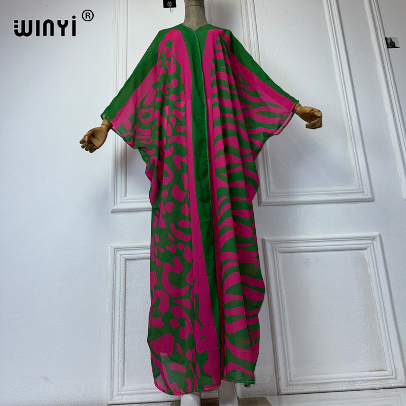 WINYI Africa ชุดกิโมโนลายโบฮีเ - Cover Up Kaftan บทวิจารณ์และราคา