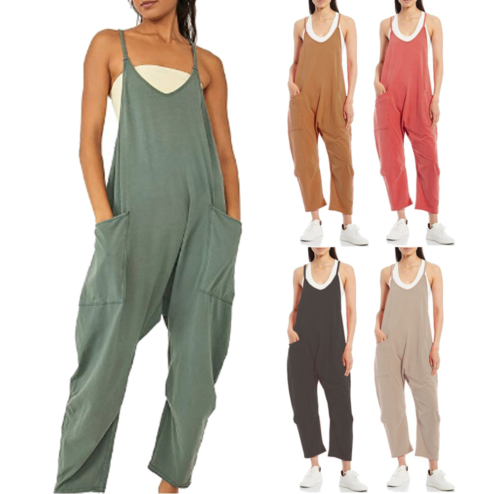 จั๊มสูทลำลองสำหรับฤดูร้อน จั๊ม - Jumpsuit Linen Relaxed บทวิจารณ์และราคา